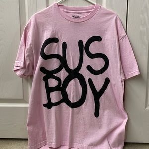 Pink sus boy anarchy t-shirt